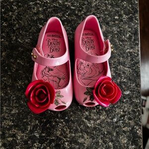 Mini Melissa Pink Rose Kids Dress Shoes